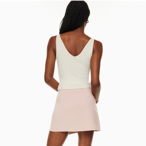 Aritzia Babaton Sculpt Knit Double V Tank Top NEW NWT - Picture 4 of 7